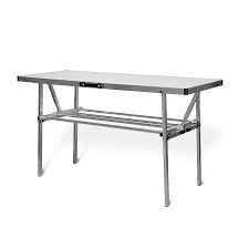 Table de travail aluminium STONE avec rack à pneus intégré pour atelier karting compétition